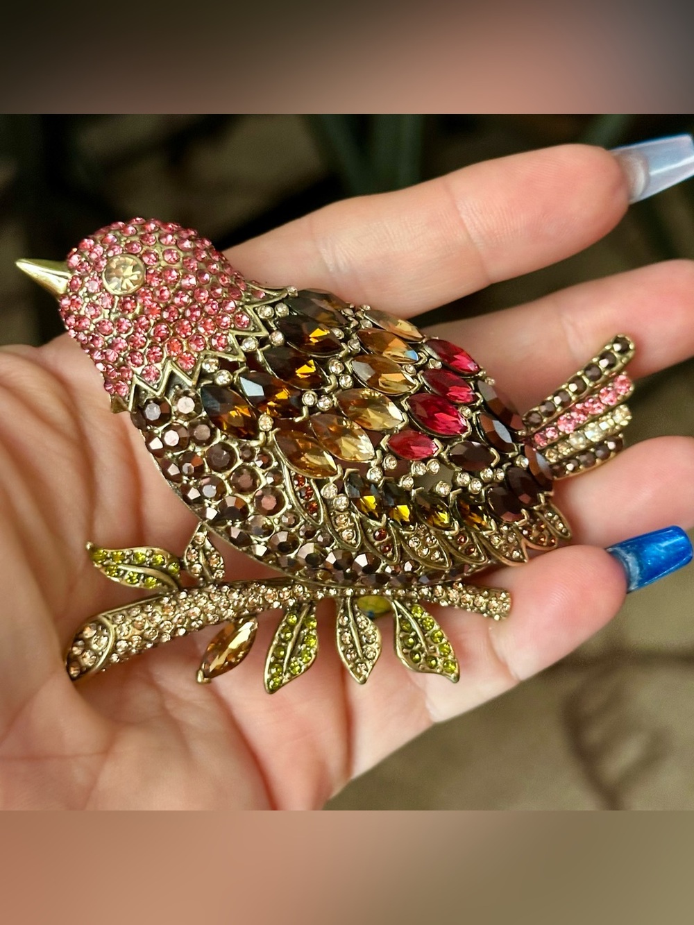 Heidi Daus "Marquise Madness" Bird Pin
